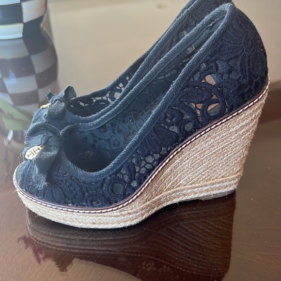 Tory Burch Jackie Espidrilles Black Size 6.5 - Picture 5 of 8